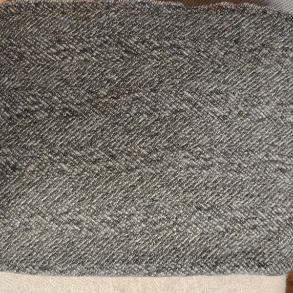 Grey Herringbone bone lambs wool blanket - Image 7
